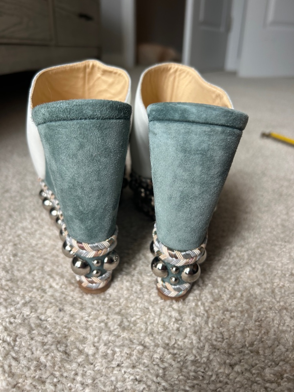 Christian Louboutin studded wedge heels - Picture 3 of 10